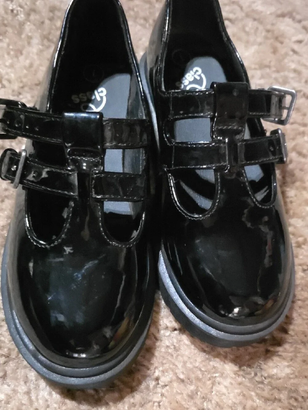 art class Black Patent Mary Jane School Shoes